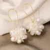 X2A01 - Women’s Luxury Drop Earring – Single Statement Piece with Flower Detail